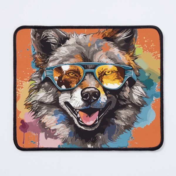 Item preview, Colourful/Colorful wolf with sunglasses 11 designed and sold by Batch-C91.