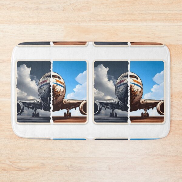 Item preview, Illustration featuring a new and old, damaged plane designed and sold by AI-Only Creations.