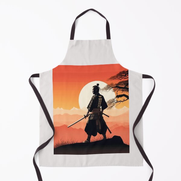 Artikelvorschau, Samurai-Krieger, japanischer Sonnenuntergang im Retro-Stil entworfen und verkauft von erozzz.