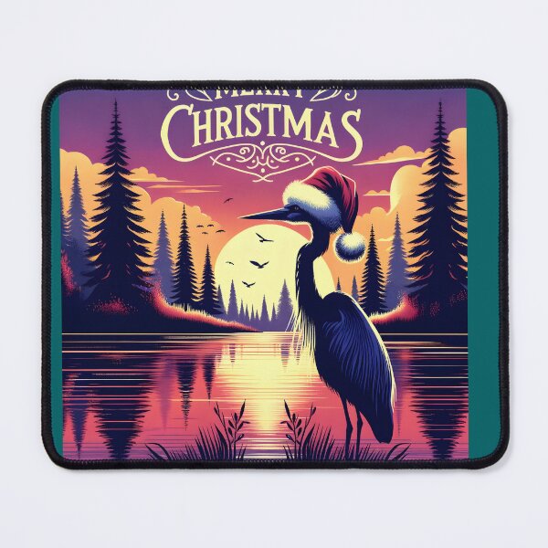 Item preview, Yuletide Heron: A Lakeside Christmas Spectacle designed and sold by SandbarTees.