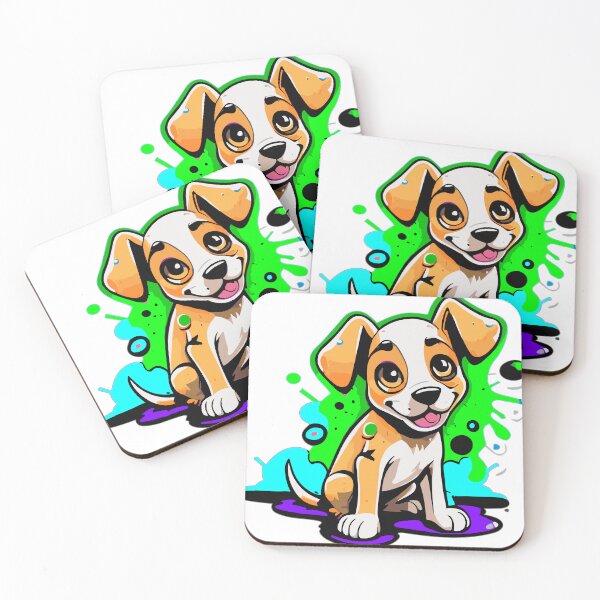 Item preview, Adorable Cute Puppy with a Splash of Graffiti designed and sold by ComputeUnit.