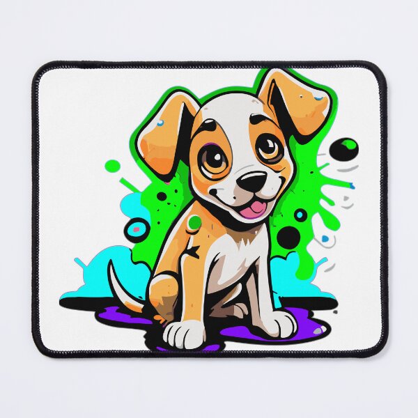 Item preview, Adorable Cute Puppy with a Splash of Graffiti designed and sold by ComputeUnit.
