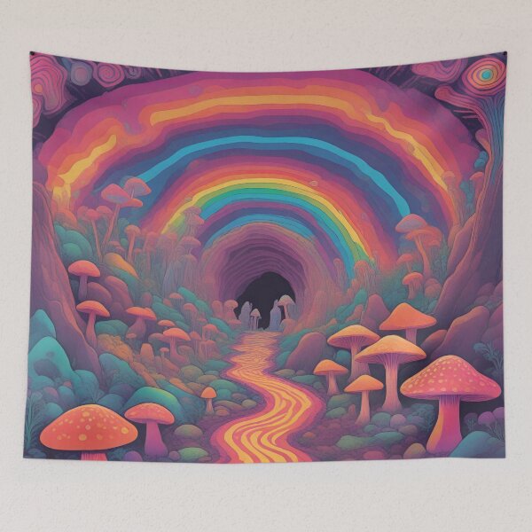 Item preview, Mushroom Rainbow Cave Journey designed and sold by drumweaver.