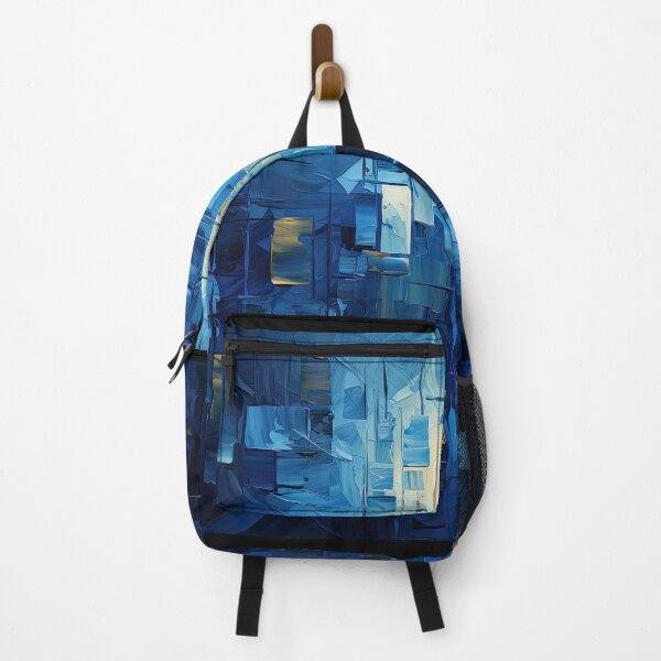 Item preview, Empathy Abstract Oil Painting in Blue designed and sold by Maryanne Chisholm Art & Apparel.