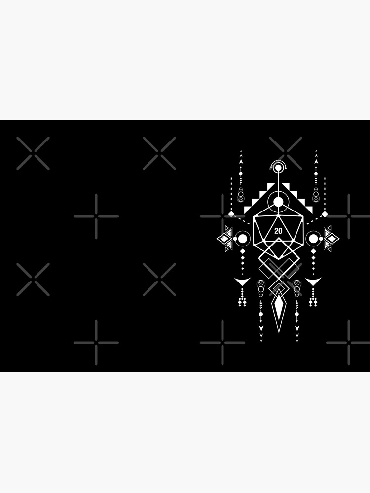 D20 Dice Tabletop RPG Gaming Geometric Symbols by pixeptional