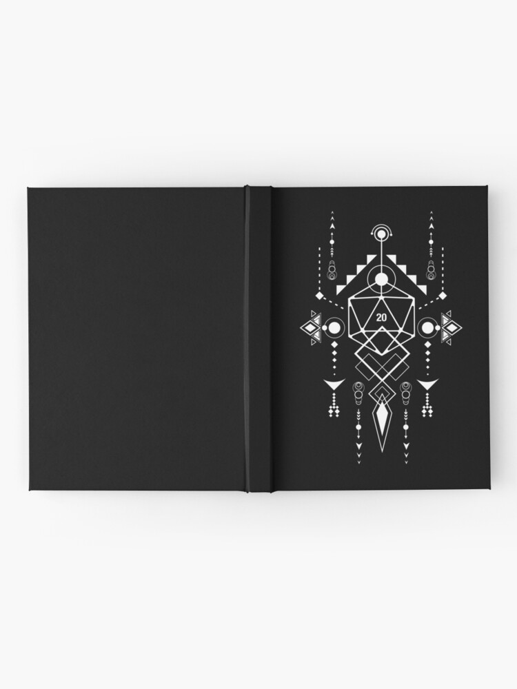 Alternate view of D20 Dice Tabletop RPG Gaming Geometric Symbols Hardcover Journal