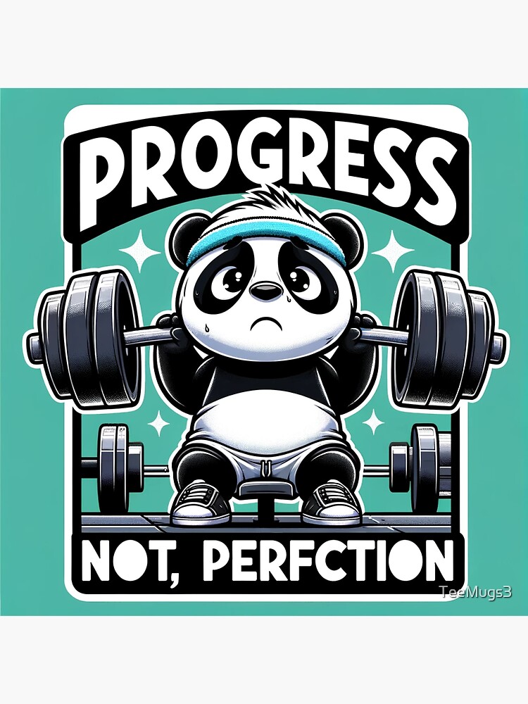 Thumbnail 3 of 3, Sticker, Panda Weightlifting designed and sold by TeeMugs3.