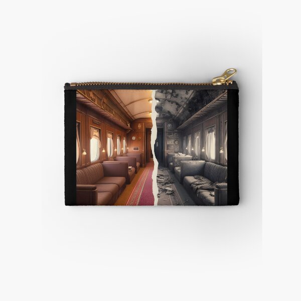 Item preview, Illustration featuring a new and old, damaged Orient Express designed and sold by AI-Only Creations.
