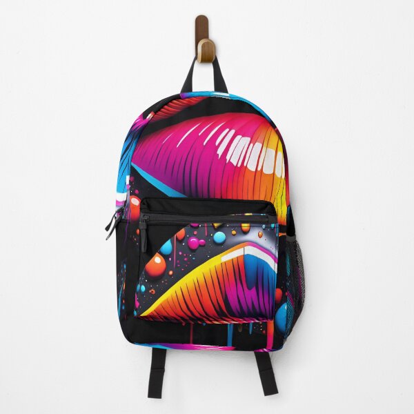 Item preview, Luscious Rainbow Lips - Pop Art - Black Light Art designed and sold by Zen-Hues.