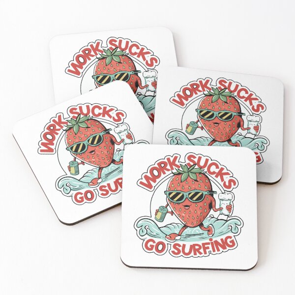 Item preview, work sucks , go surfing ! designed and sold by NebulaWhimsy.