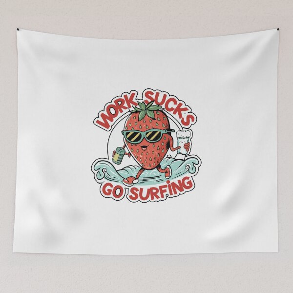 Item preview, work sucks , go surfing ! designed and sold by NebulaWhimsy.