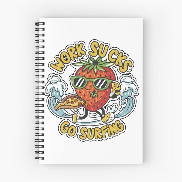 Item preview, work sucks , go surfing ! designed and sold by NebulaWhimsy.