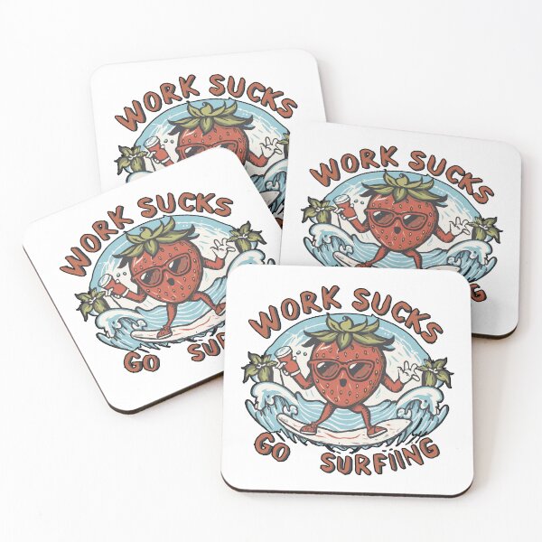 Item preview, work sucks , go surfing ! designed and sold by NebulaWhimsy.