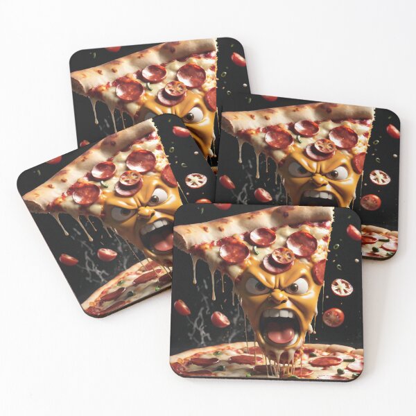 Item preview, Angry Food Series - Angry Slice of Pizza - Funny Mad Angry Food  designed and sold by Butler in the Home.