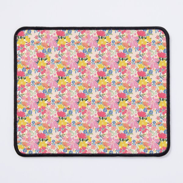 Item preview, Bright, Bold Painterly Floral Pattern in shades of pink, yellow, orange and blue designed and sold by Terri Conrad.