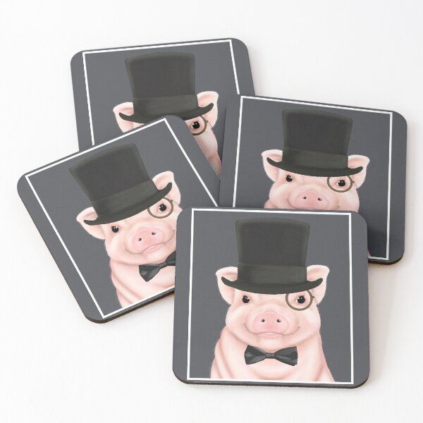 Item preview, Pig in a top hat and monocle designed and sold by Mehu.