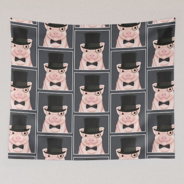 Item preview, Pig in a top hat and monocle designed and sold by Mehu.