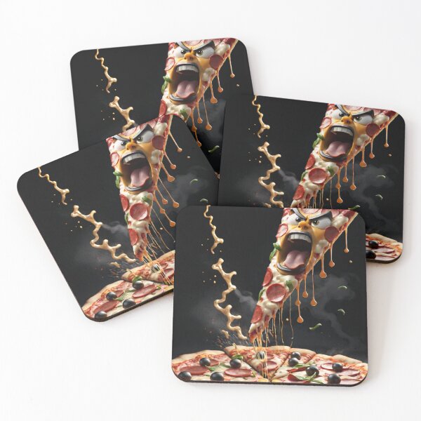 Item preview, Angry Food Series - Angry Slice of Pizza - Funny Mad Angry Food  designed and sold by Butler in the Home.