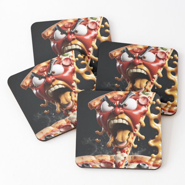 Item preview, Angry Food Series - Angry Slice of Pizza - Funny Mad Angry Food  designed and sold by Butler in the Home.