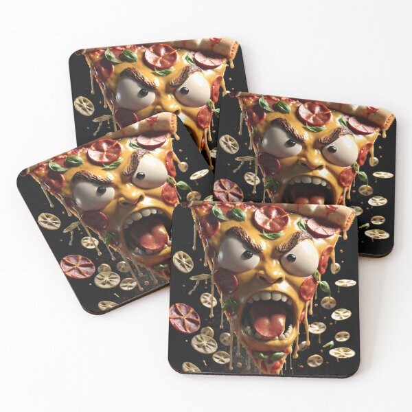 Item preview, Angry Food Series - Angry Slice of Pizza - Funny Mad Angry Food  designed and sold by Butler in the Home.