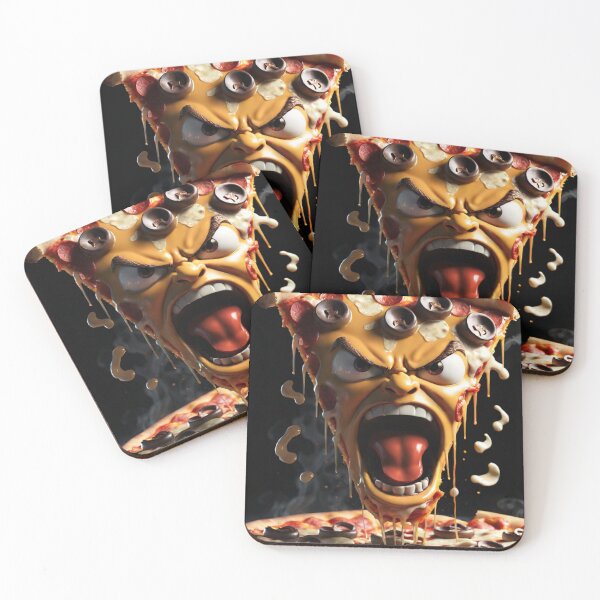 Item preview, Angry Food Series - Angry Slice of Pizza - Funny Mad Angry Food  designed and sold by Butler in the Home.