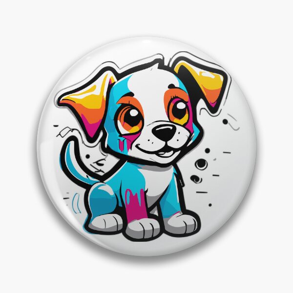 Item preview, Adorable Cute Puppy with a Splash of Graffiti designed and sold by ComputeUnit.