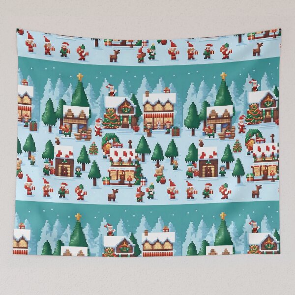 Item preview, Pixelated Christmas Party designed and sold by DoodleVerseShop.