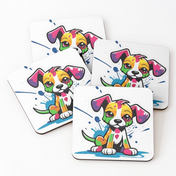 Item preview, Adorable Cute Puppy with a Splash of Graffiti designed and sold by ComputeUnit.