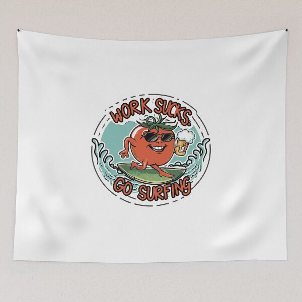 Item preview, work sucks , go surfing ! designed and sold by NebulaWhimsy.