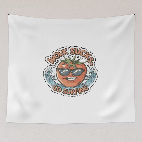 Item preview, work sucks , go surfing ! designed and sold by NebulaWhimsy.