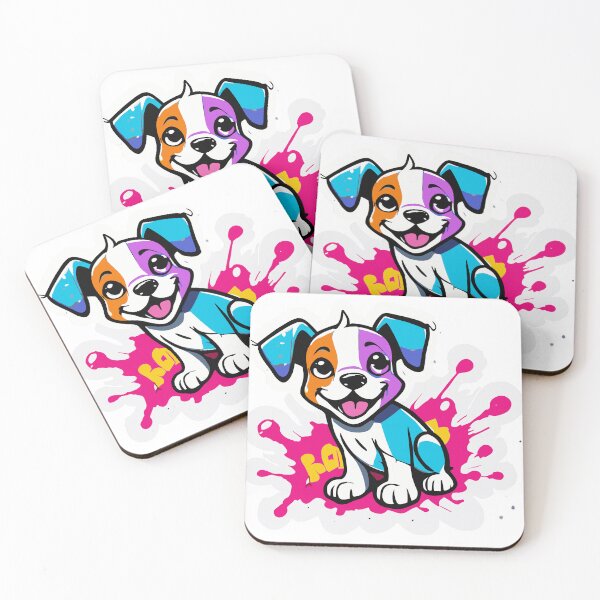 Item preview, Adorable Cute Puppy with a Splash of Graffiti designed and sold by ComputeUnit.