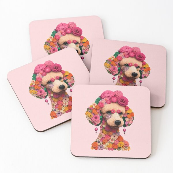 Item preview, Frida Kahlo Flowery Poodle designed and sold by cloudhiker.