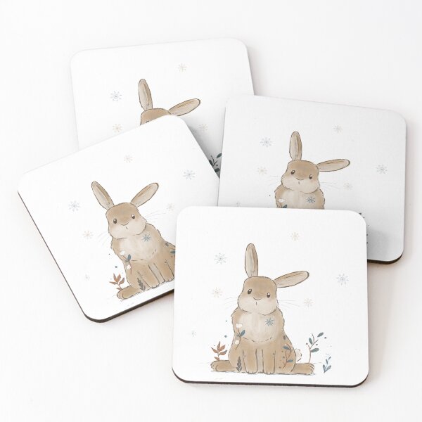 Item preview, Winter flowers bunny designed and sold by Willow Grove Designs.