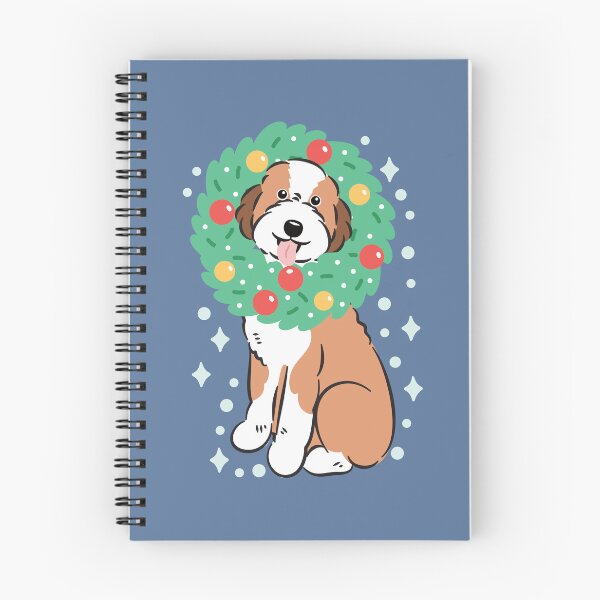 Item preview, Merry Christmas Red Sable Aussiedoodle Aussie Doodle Dog designed and sold by Lulupainting.
