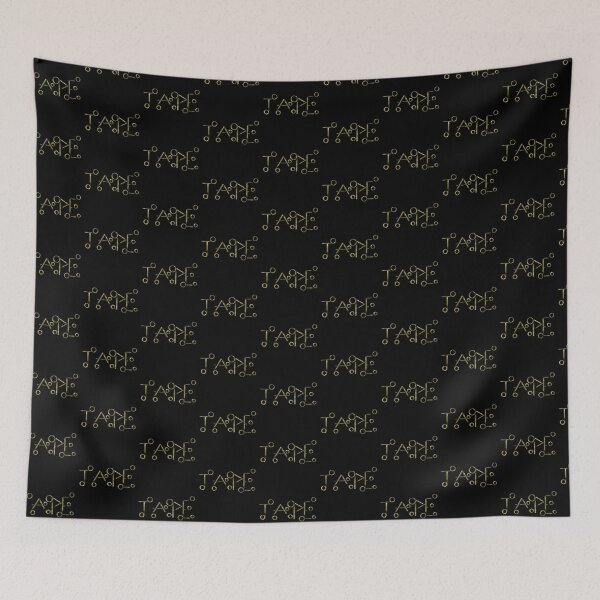 Item preview, Tape Textured Shirt Design Written in Masking Tape Black Background by Zeesdesign on Redbubble designed and sold by ZEESDESIGN.
