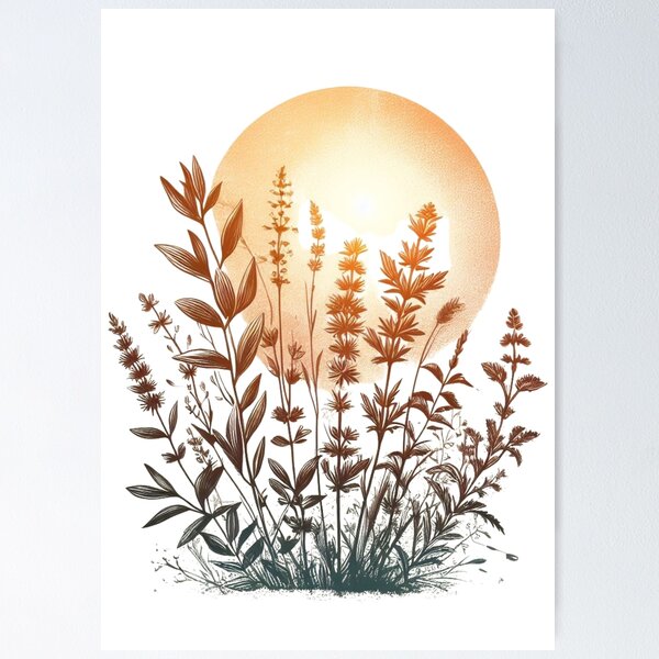 Item preview, Feld herbs at sunset. bohemian style designed and sold by Alkymias.