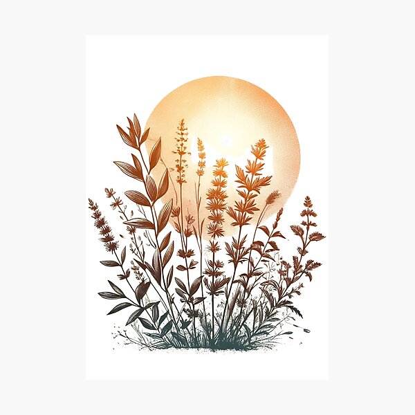 Item preview, Feld herbs at sunset. bohemian style designed and sold by Alkymias.