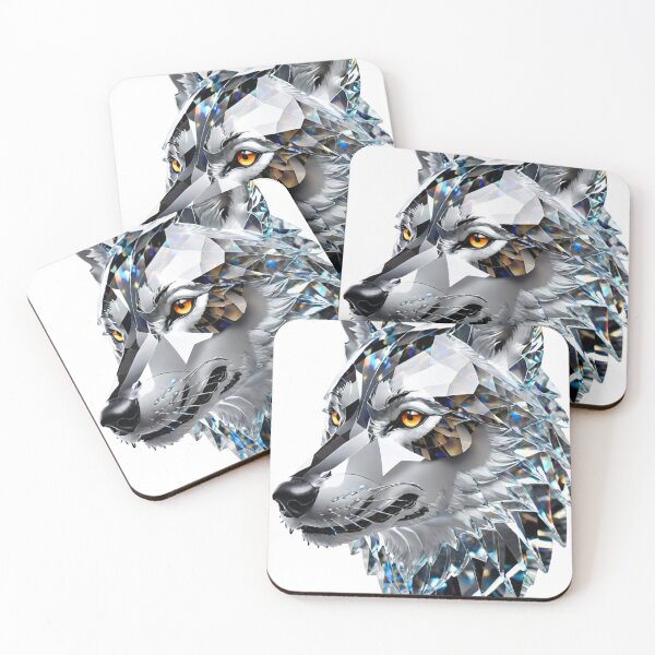Item preview, Beautiful Colorful Crystal Glass Wolf Head designed and sold by Butler in the Home.