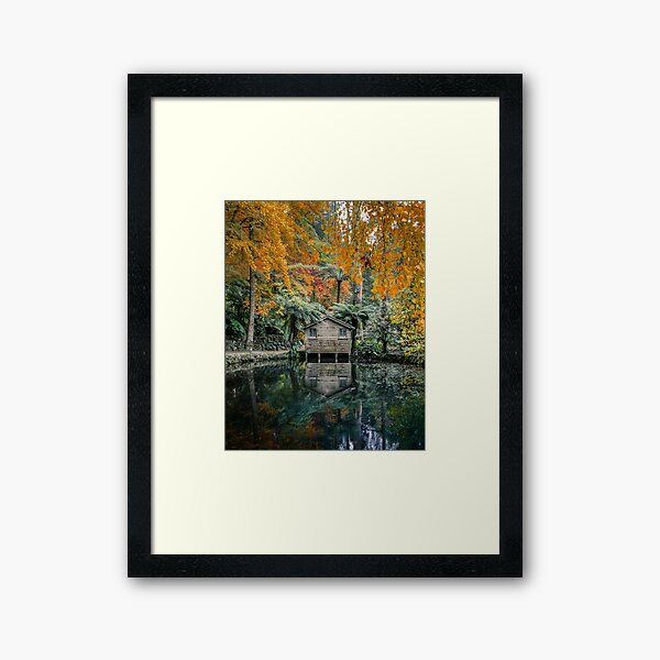 Item preview, Alfred Nicholas Boat Shed in Autumn designed and sold by CiaranMagee.