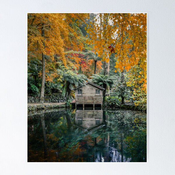 Item preview, Alfred Nicholas Boat Shed in Autumn designed and sold by CiaranMagee.