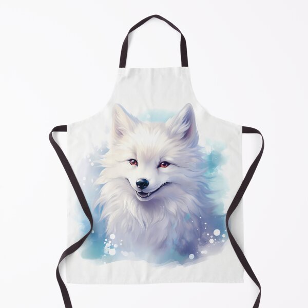 Item preview, Adorable Happy Cute Artic Fox on a Wintry Blue Background designed and sold by CGSGraphics.
