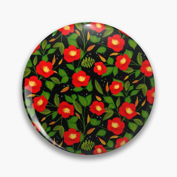 Item preview, Yuletide Camelia Floral - Black designed and sold by JaselviiStudio.