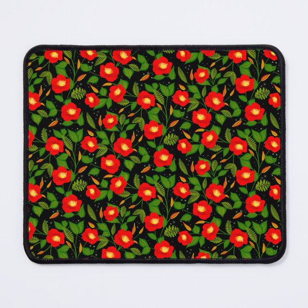 Item preview, Yuletide Camelia Floral - Black designed and sold by JaselviiStudio.
