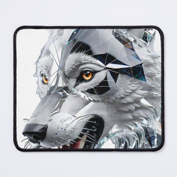 Item preview, Beautiful Colorful Crystal Glass Wolf Head designed and sold by Butler in the Home.
