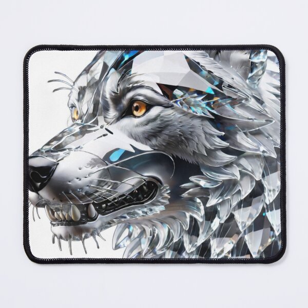 Item preview, Beautiful Colorful Crystal Glass Wolf Head designed and sold by Butler in the Home.