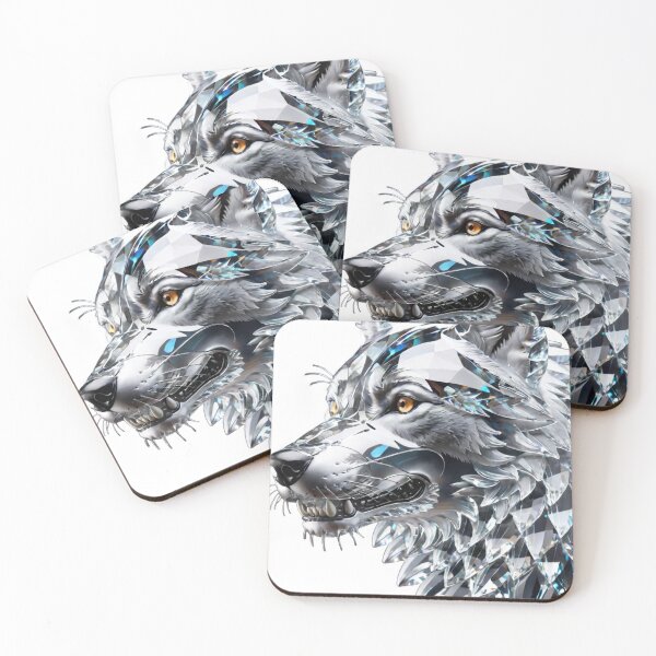 Item preview, Beautiful Colorful Crystal Glass Wolf Head designed and sold by Butler in the Home.
