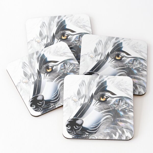 Item preview, Beautiful Colorful Crystal Glass Wolf Head designed and sold by Butler in the Home.