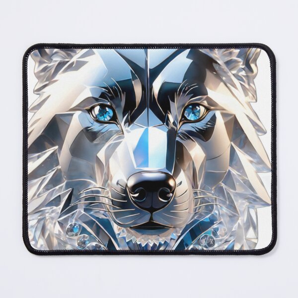 Item preview, Beautiful Colorful Crystal Glass Wolf Head designed and sold by Butler in the Home.