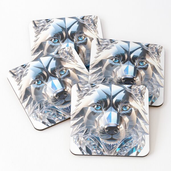 Item preview, Beautiful Colorful Crystal Glass Wolf Head designed and sold by Butler in the Home.