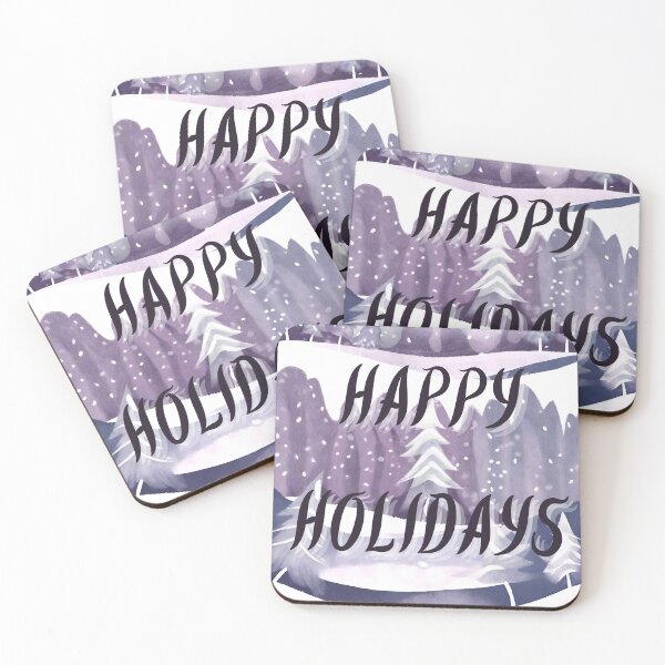 Item preview, Purple Winter Watercolor Holiday Card designed and sold by rinamg.